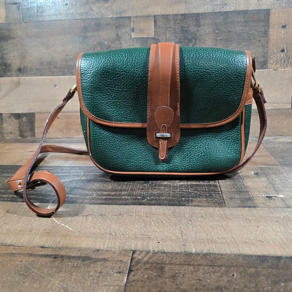 Dooney & Burke All Weather Leather Hunter Green Shoulder Bag